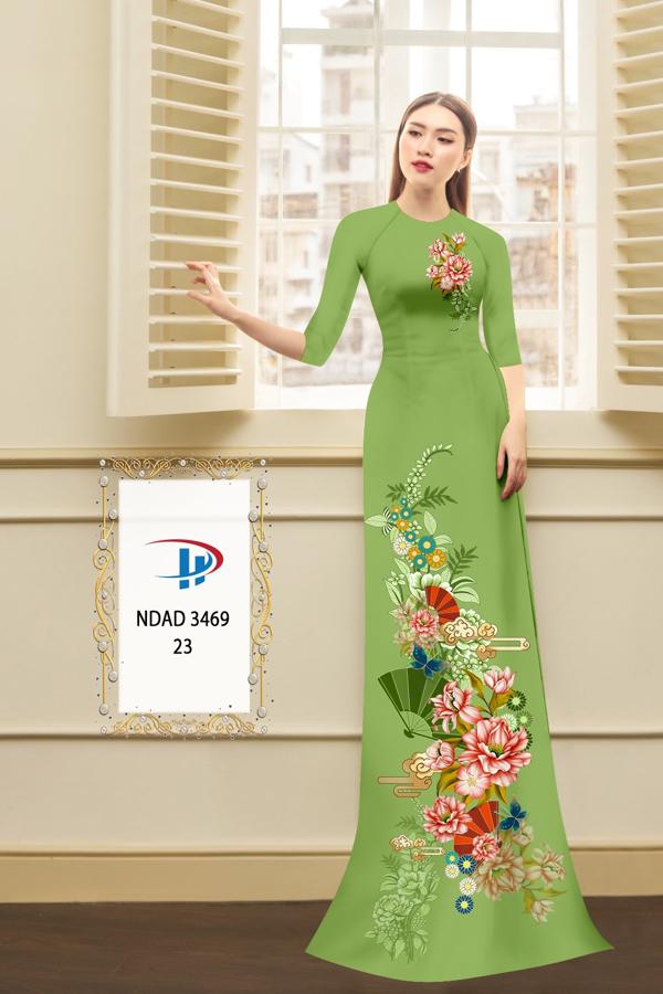 Vải Áo Dài Hoa In 3D AD NDAD3469 21